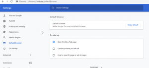 Chrome default browser