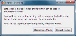 Firefox Start in Safe mode